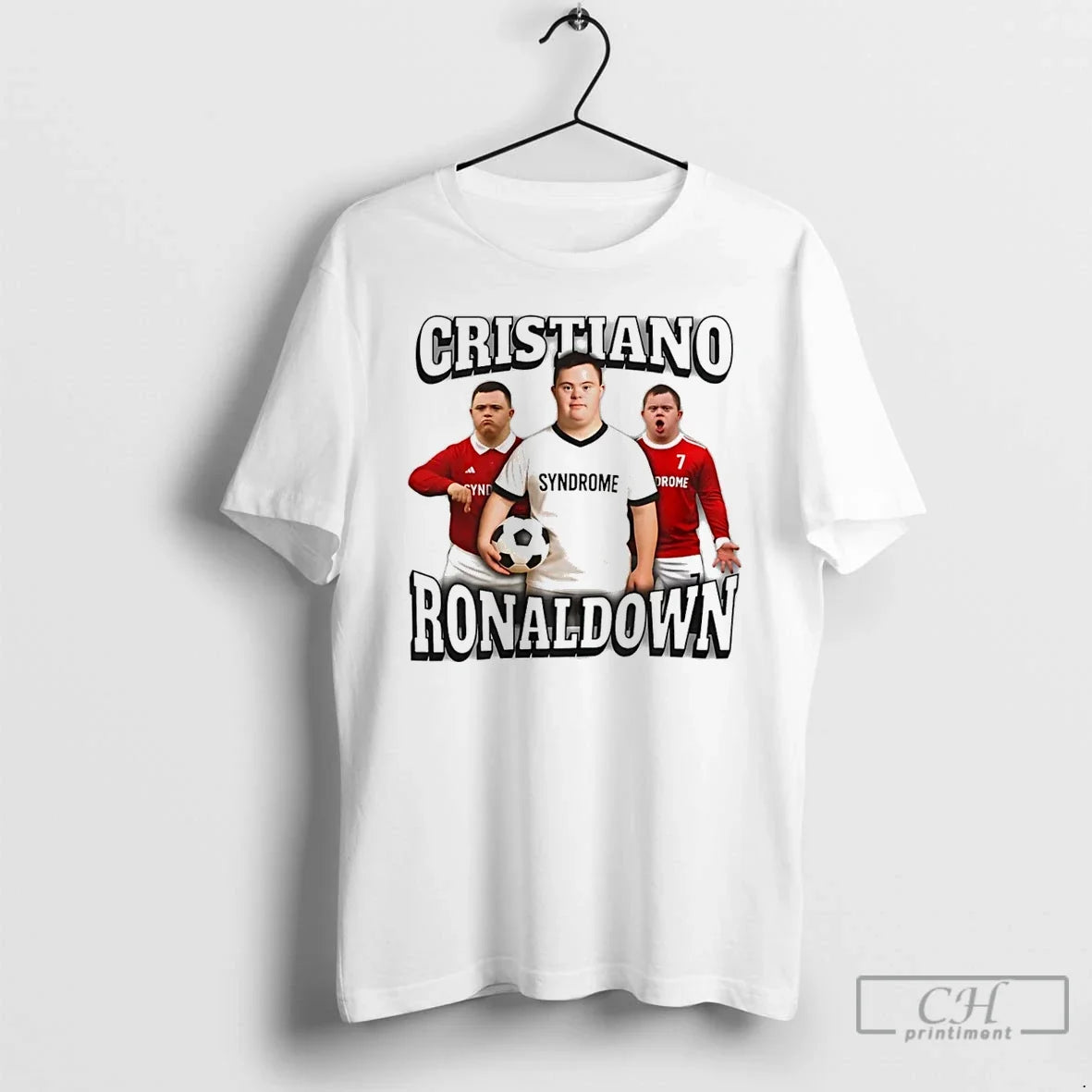 Premium Cristiano Ronaldo X Down Syndrome Graphic T Shirts Unisex , , , Long Sleeve Tee