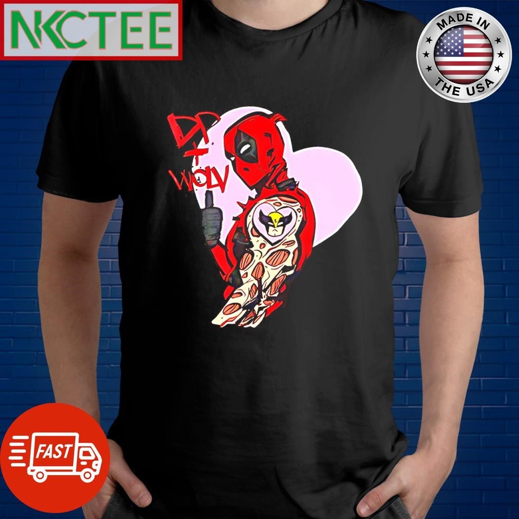 Premium Deadpool I Heart You DP + Woly shirt Unisex , , , Long Sleeve Tee