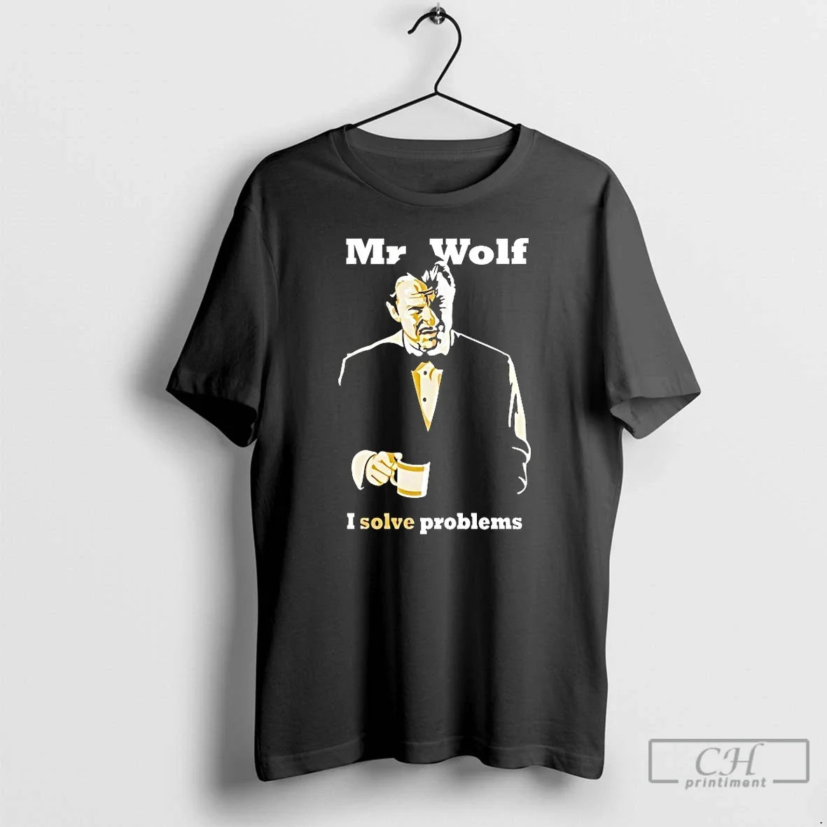 Premium Mr Wolf I Solve Problems T Shirts Unisex , , , Long Sleeve Tee