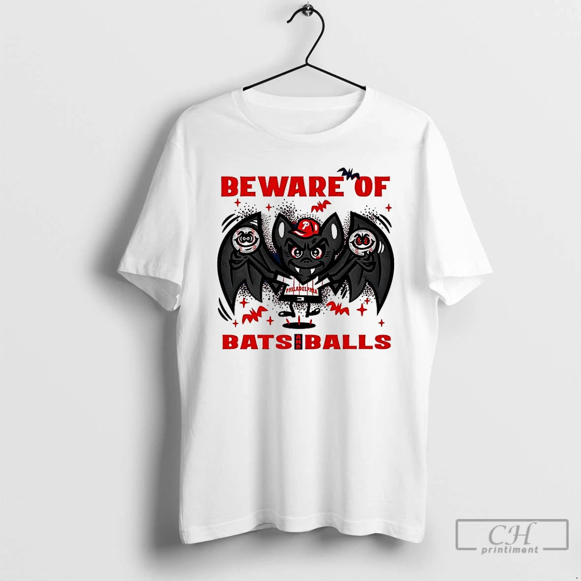Premium Philadelphia Phillies Baseball Beware Of Bats And Balls Halloween T Shirts