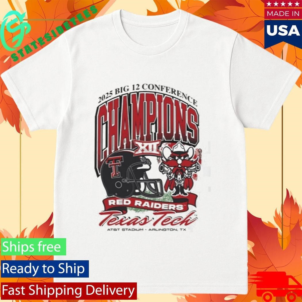 Red Raiders 2025 Big 12 Football Champions Mascot Shirt Unisex , , , Long Sleeve Tee
