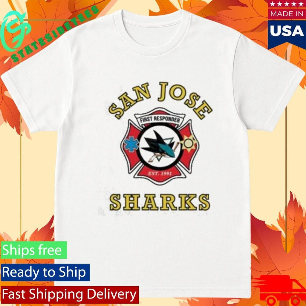 San Jose Sharks First Responders Fireman Shirt Unisex , , , Long Sleeve Tee