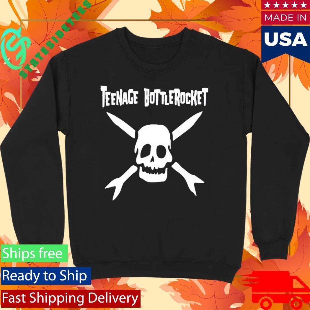 Teenage Bottlerocket Skull Black Windbreaker Shirt Unisex , , , Long Sleeve Tee