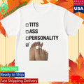 Tits Ass Personality Toes Checklist Shirt Unisex , , , Long Sleeve Tee