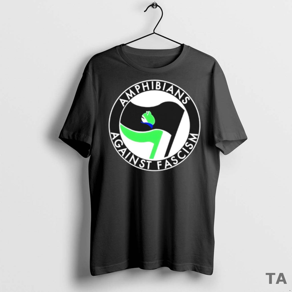 Top Antifa Amphibians Against Fascism Portland Frog Logo T Shirt Sweater