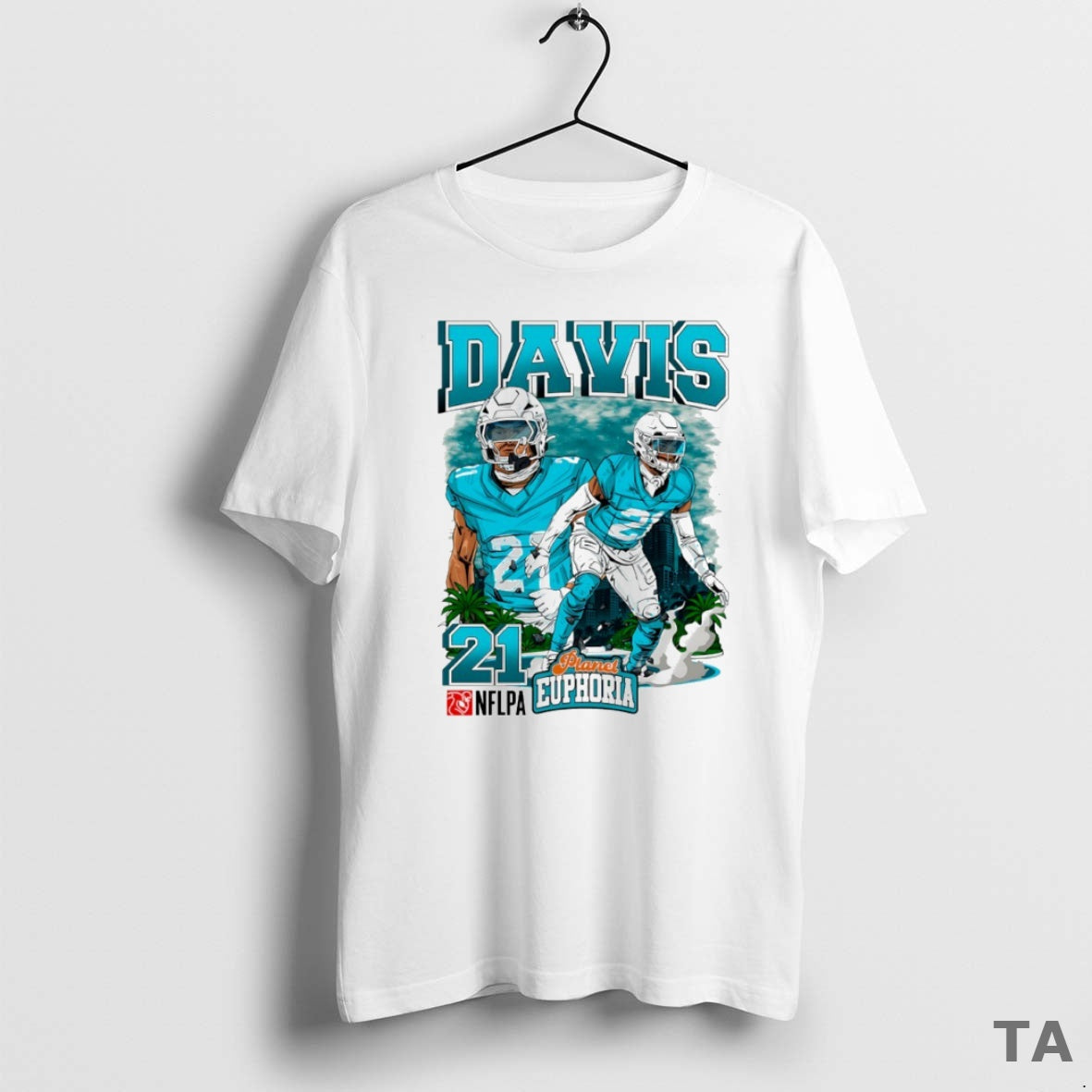 Top Ashtyn Davis 21 Miami Dolphins Football Comic Circle T Shirt Sweater
