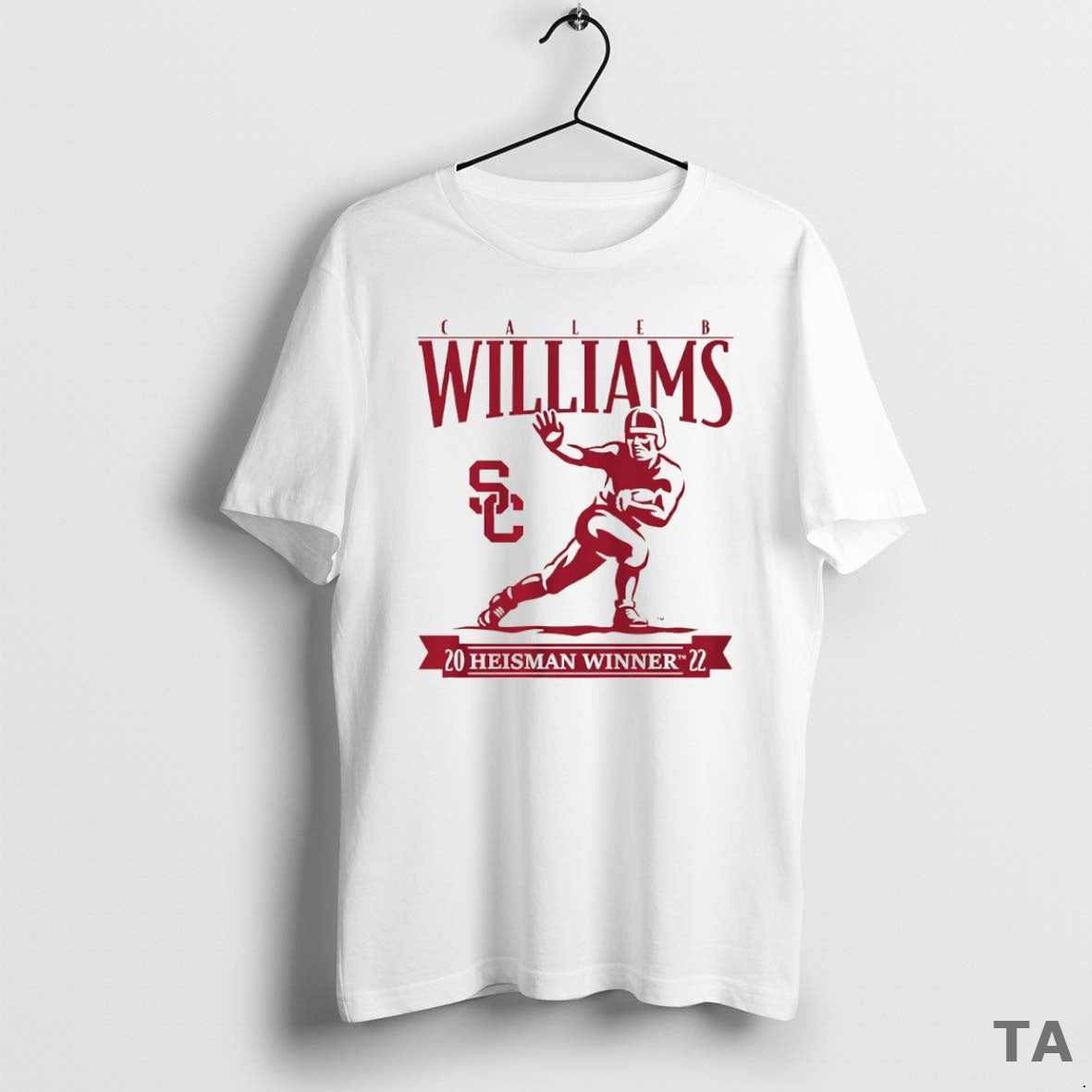Top Caleb Williams Usc Trojans Football 2022 Heisman Winner Trophy Circle T Shirt Sweater