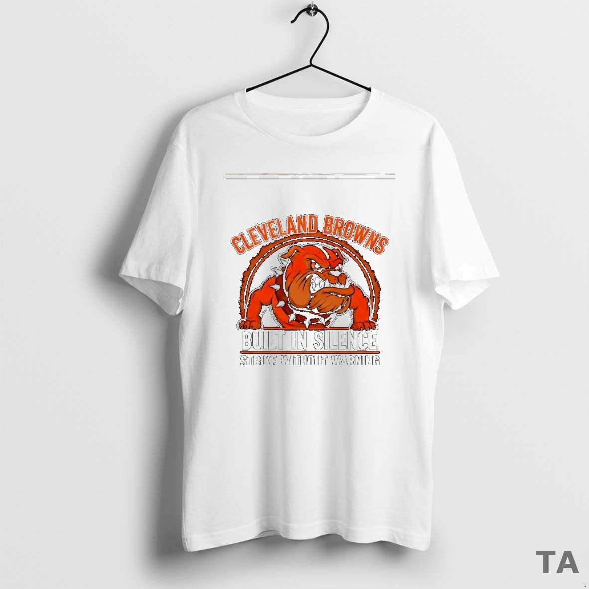 Top Cleveland Browns Built In Silence Strike Without Warning T Shirt Sweater