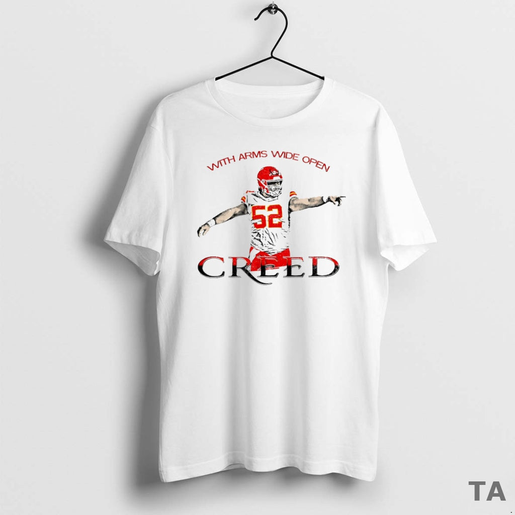 Top Creed Humphrey Kansas City Chiefs With Arms Wide Open Circle T Shirt Sweater