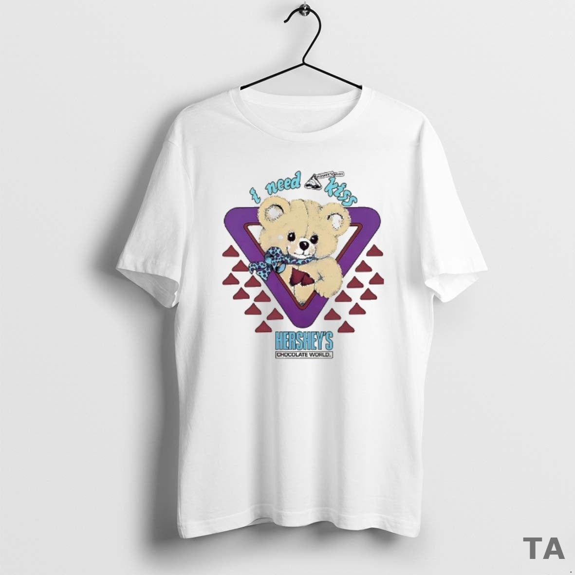 Top I Need A Kiss Hersheys Kisses Bear T Shirt Sweater