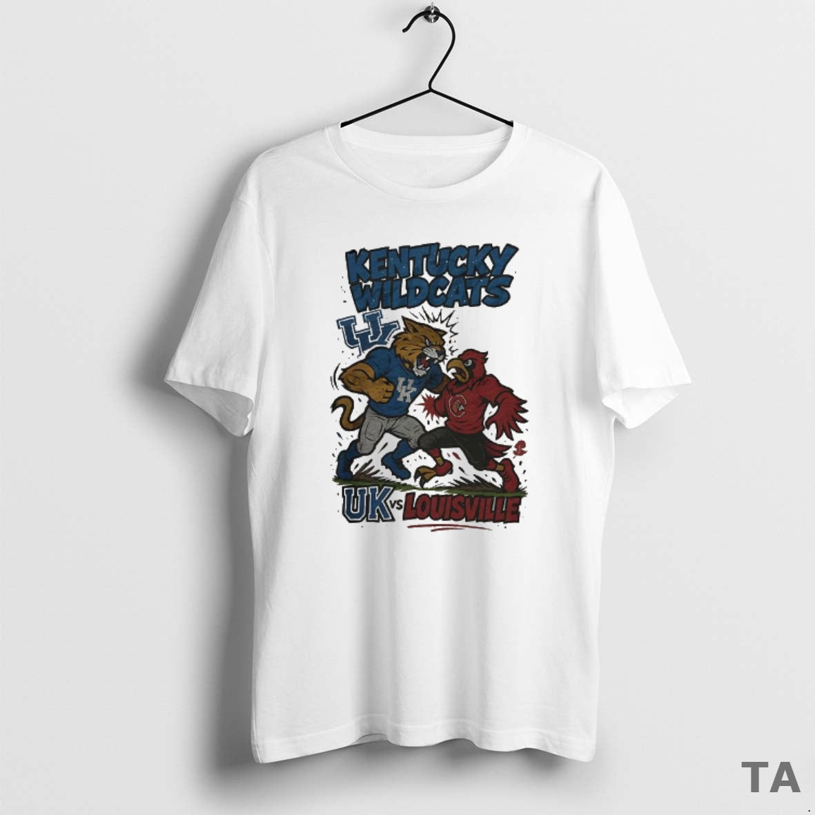 Top Kentucky Wildcats Vs Louisville Cardinals Ncaa 2025 Artwork Mascot Fight Retro T Shirt Sweater
