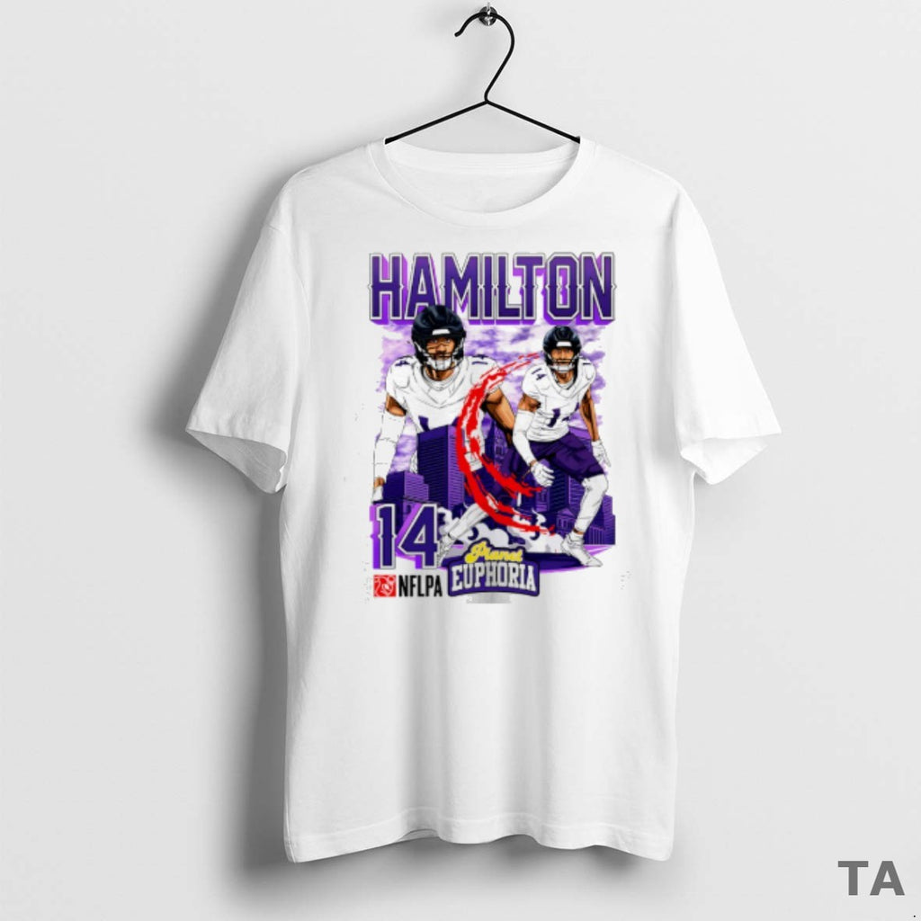Top Kyle Hamilton 14 Baltimore Ravens Football Comic T Shirt Sweater