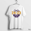 Top Los Angeles Lakers 24 Over 23 Circle T Shirt Sweater