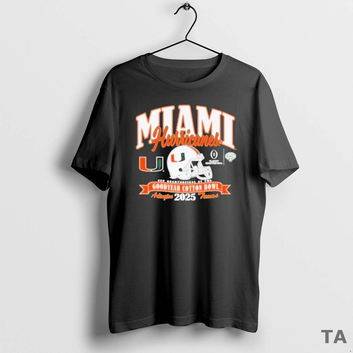 Top Miami Hurricanes College Football Playoff 2025 Cotton Bowl Bound T Shirt Sweater