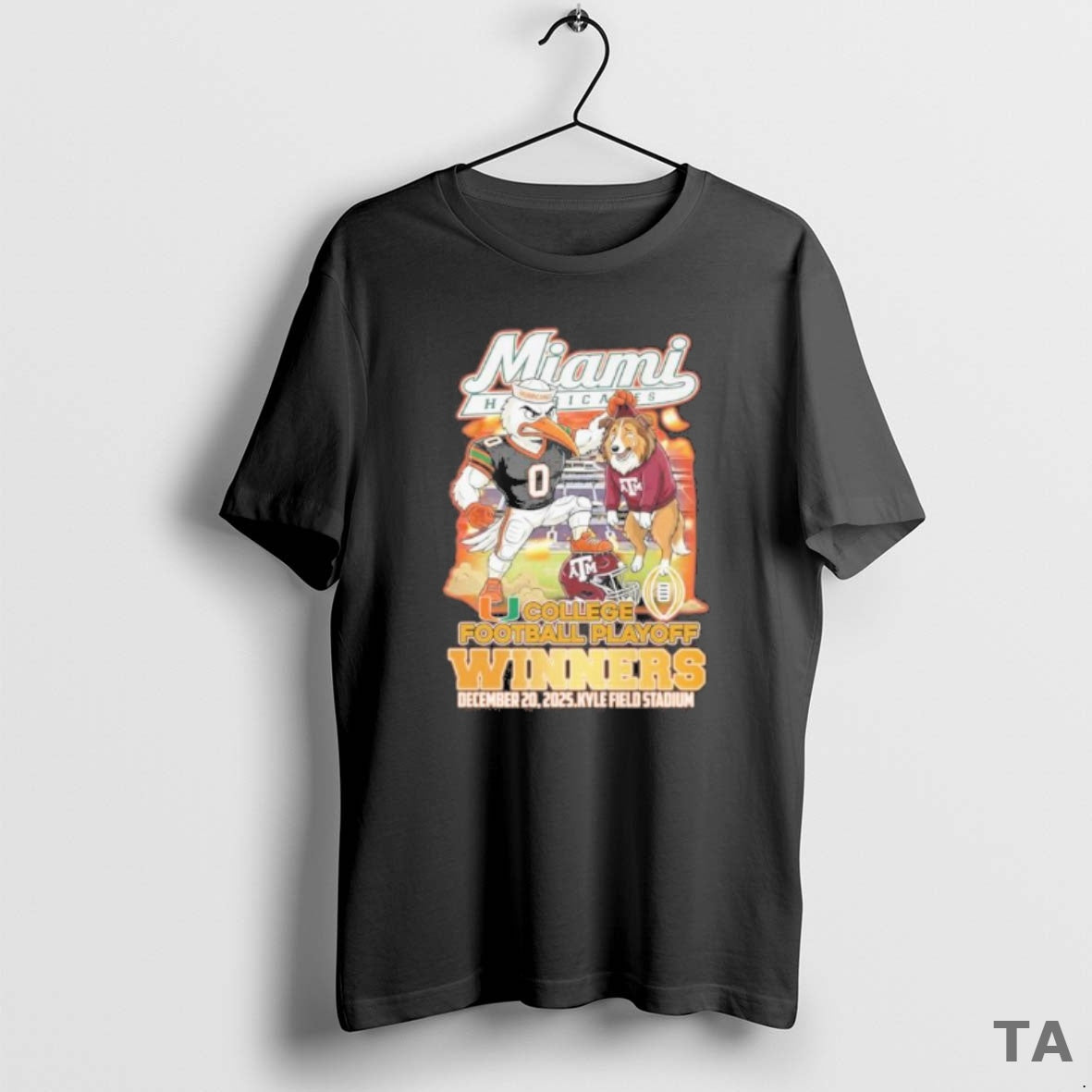 Top Miami Hurricanes Mascot Beat Texas Am Cfp First Round Winners T Shirt Sweater