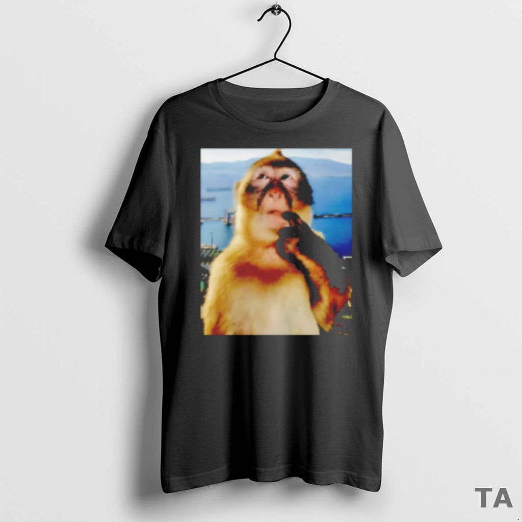 Top Monkey Thinking Meme T Shirt Sweater