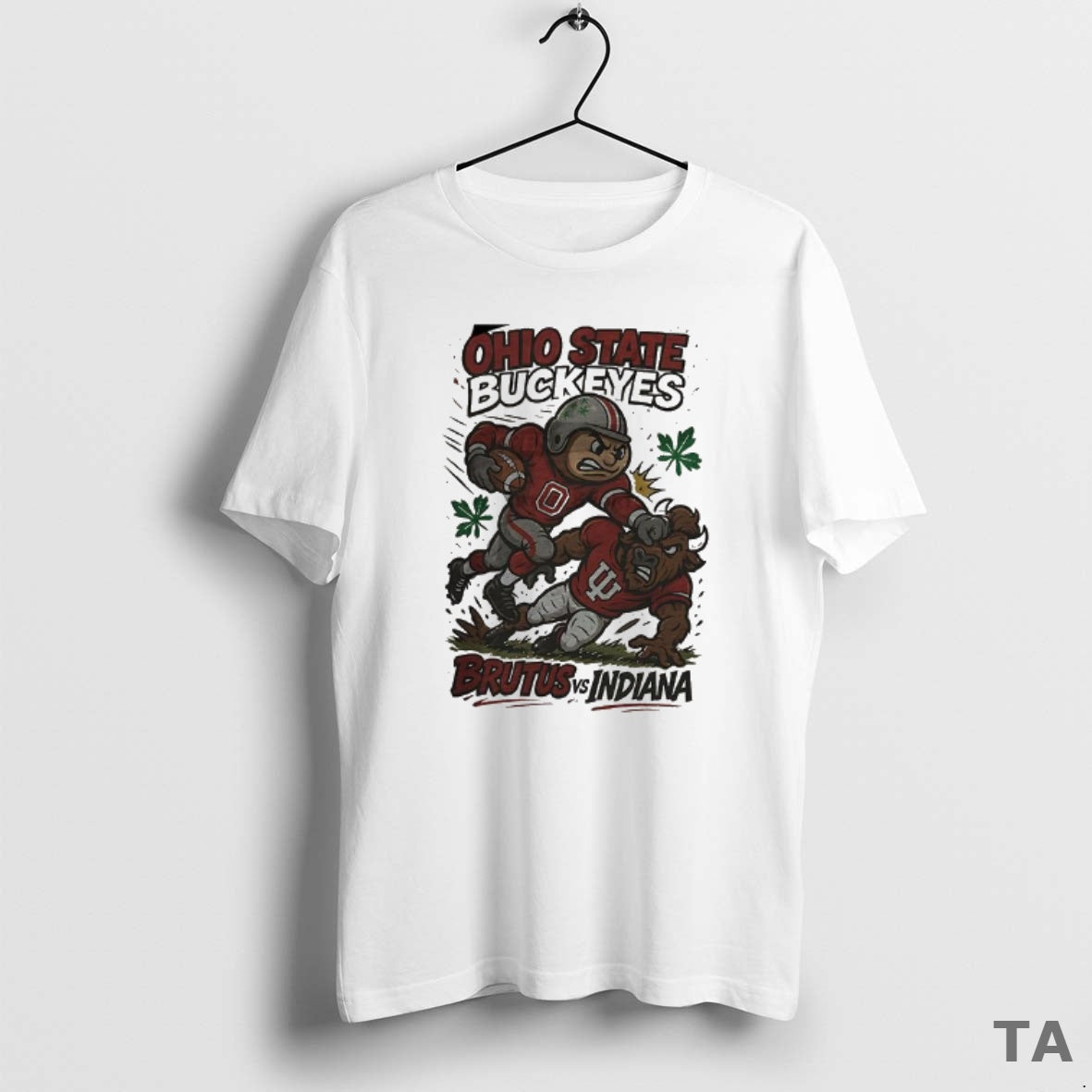 Top Ohio State Buckeyes Beat Indiana Hoosiers Ncaa Football Artwork Mascot Fight Retro