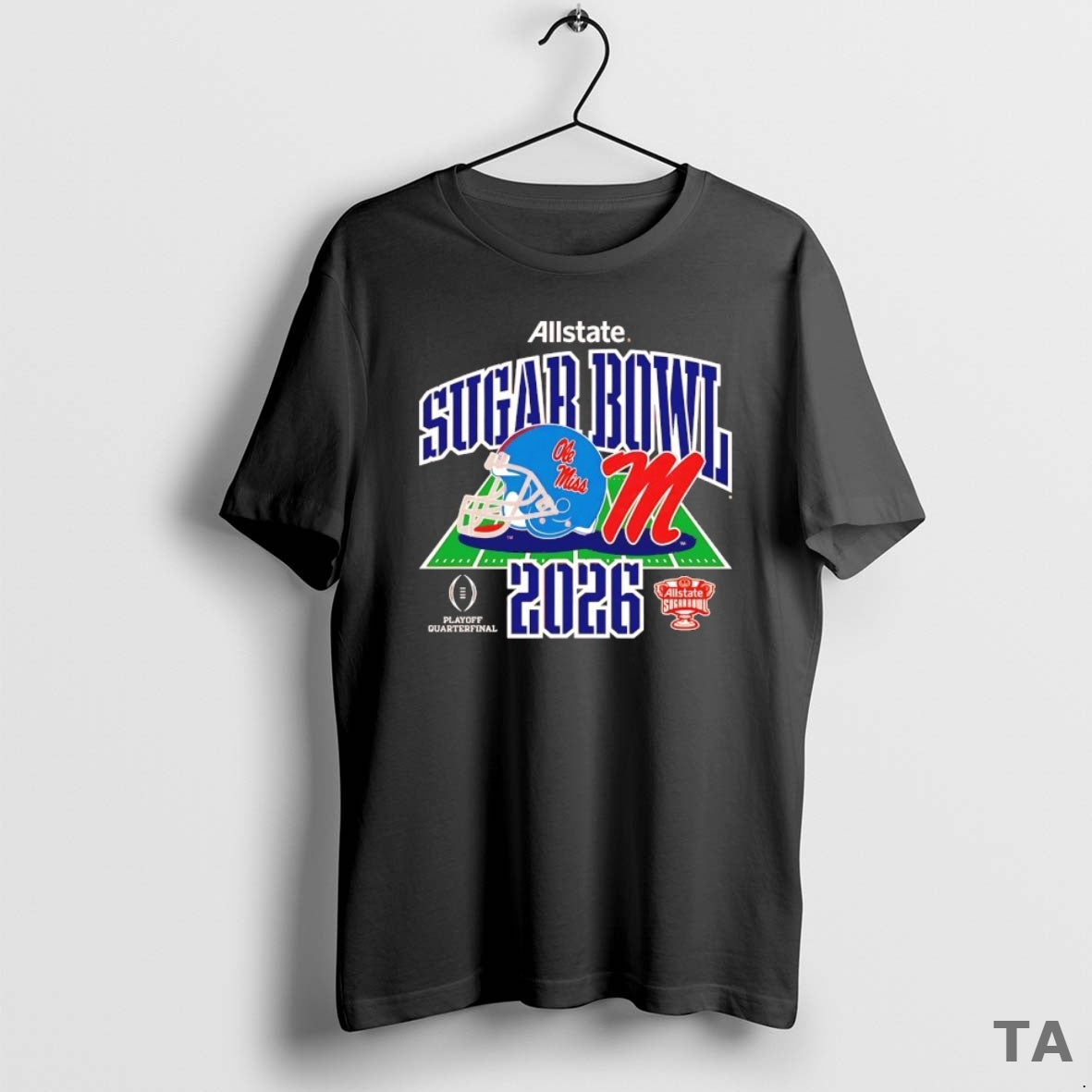 Top Ole Miss Rebels 2026 Cfp Allstate Sugar Bowl Helmet T Shirt Sweater