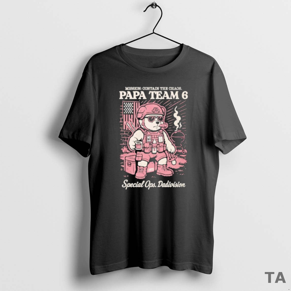 Top Papa Team 6 Special Ops Dadivision T Shirt Sweater