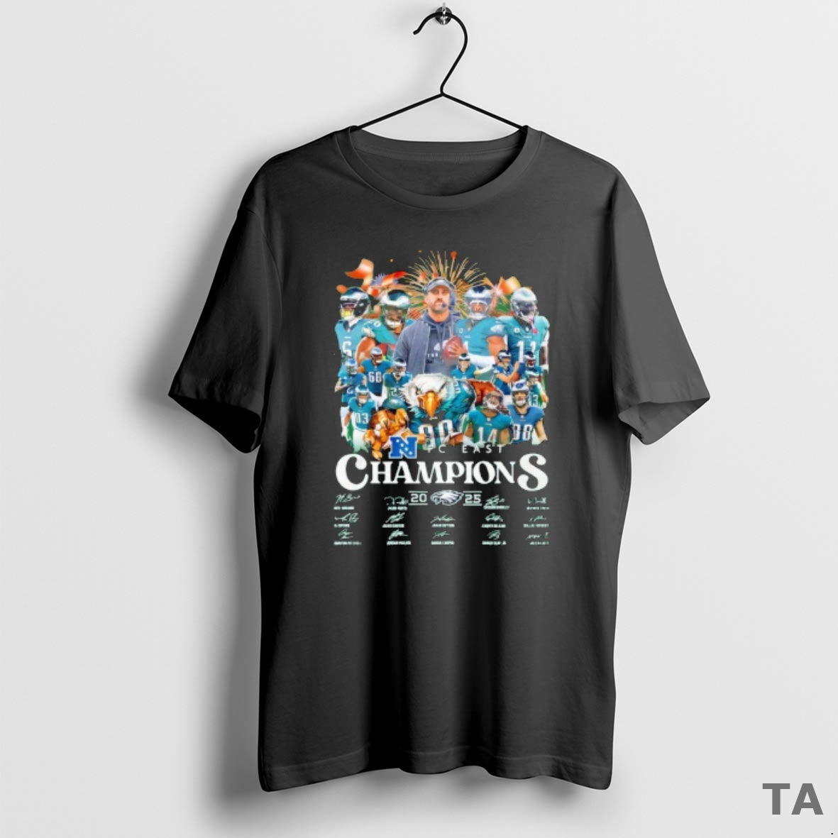 Top Philadelphia Eagles Nfc East 2025 Champions Road To Super Bowl T Shirt Sweater
