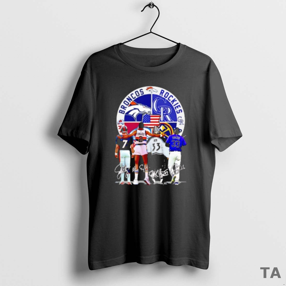 Top Players Of Teams Denver Broncos Denver Nuggets Colorado Avalanche Colorado Rockies T Shirt Sweater