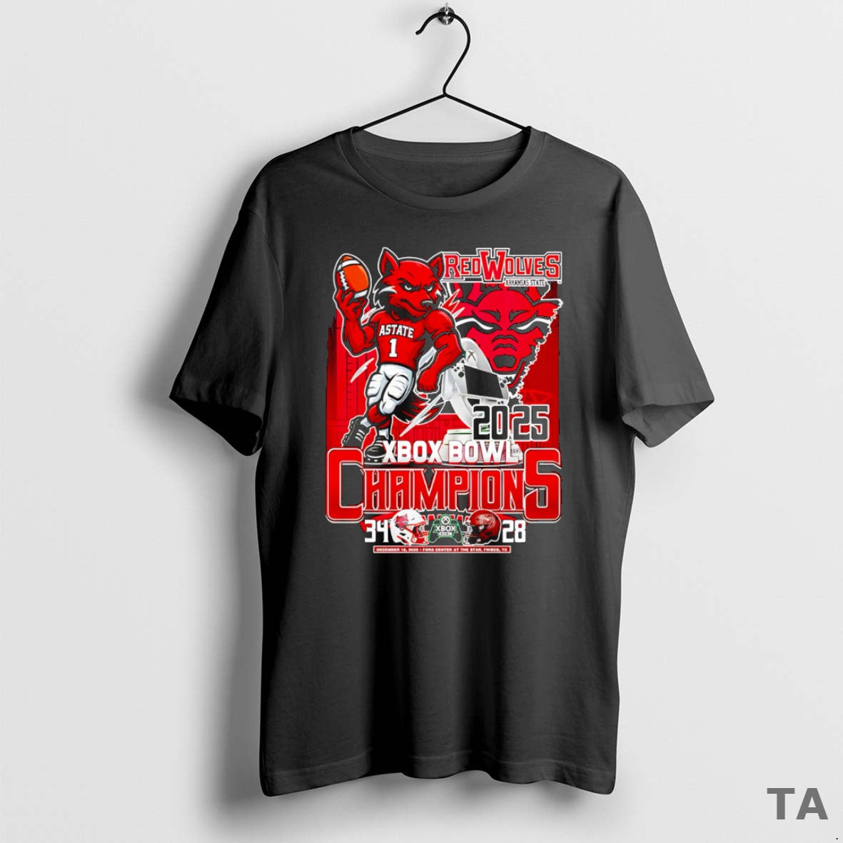 Top Red Wolves 2025 Xbox Bowl Champions Mascot T Shirt Sweater