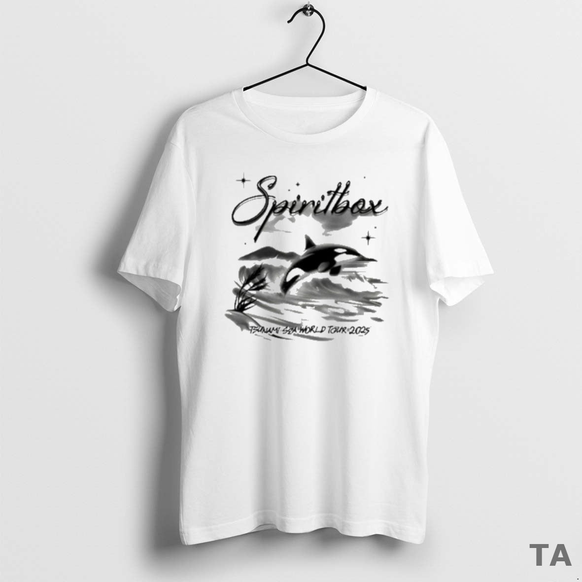 Top Spiritbox Tsunami Sea World Tour 2025 Airbrush Orca T Shirt Sweater