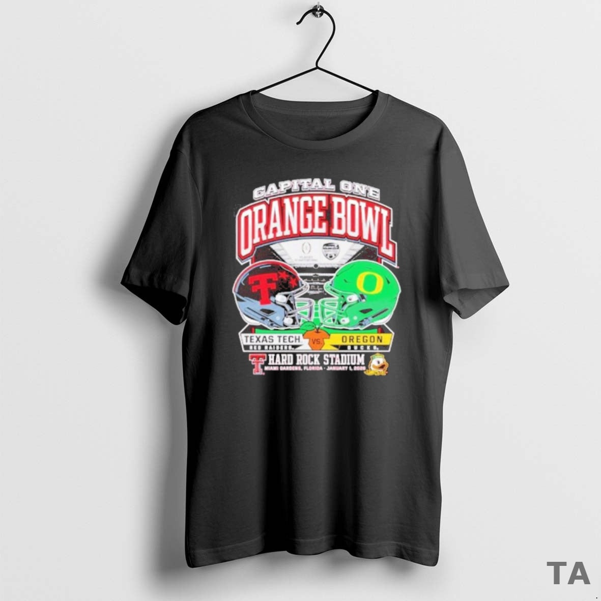 Top Texas Tech 2025 Orange Bowl Dueling Helmets Vs T Shirt Sweater