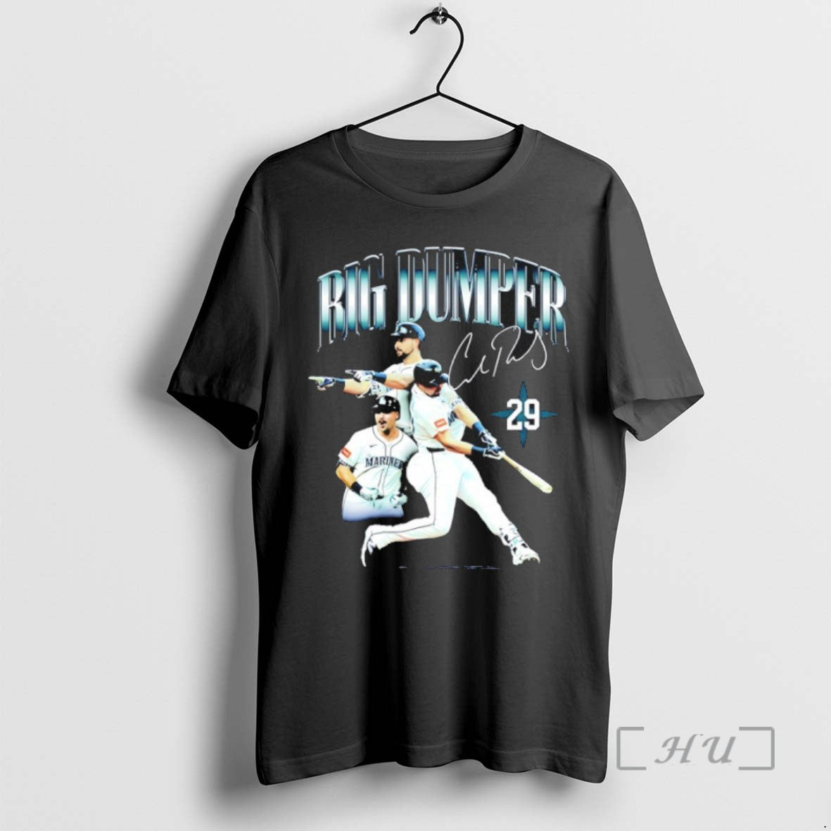 Trending Big Dumper Cal Raleigh 29 Seattle Player Collage Signature Tee Shirt Sweater