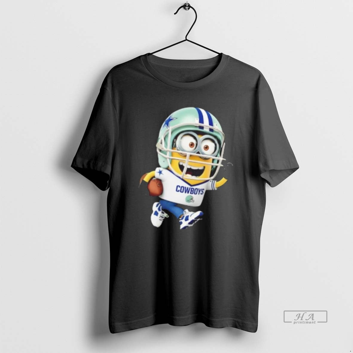 Trendy Minions Is Holding A Ball And Smiling At Dallas Cowboys Fans Unisex , , , Long Sleeve Tee