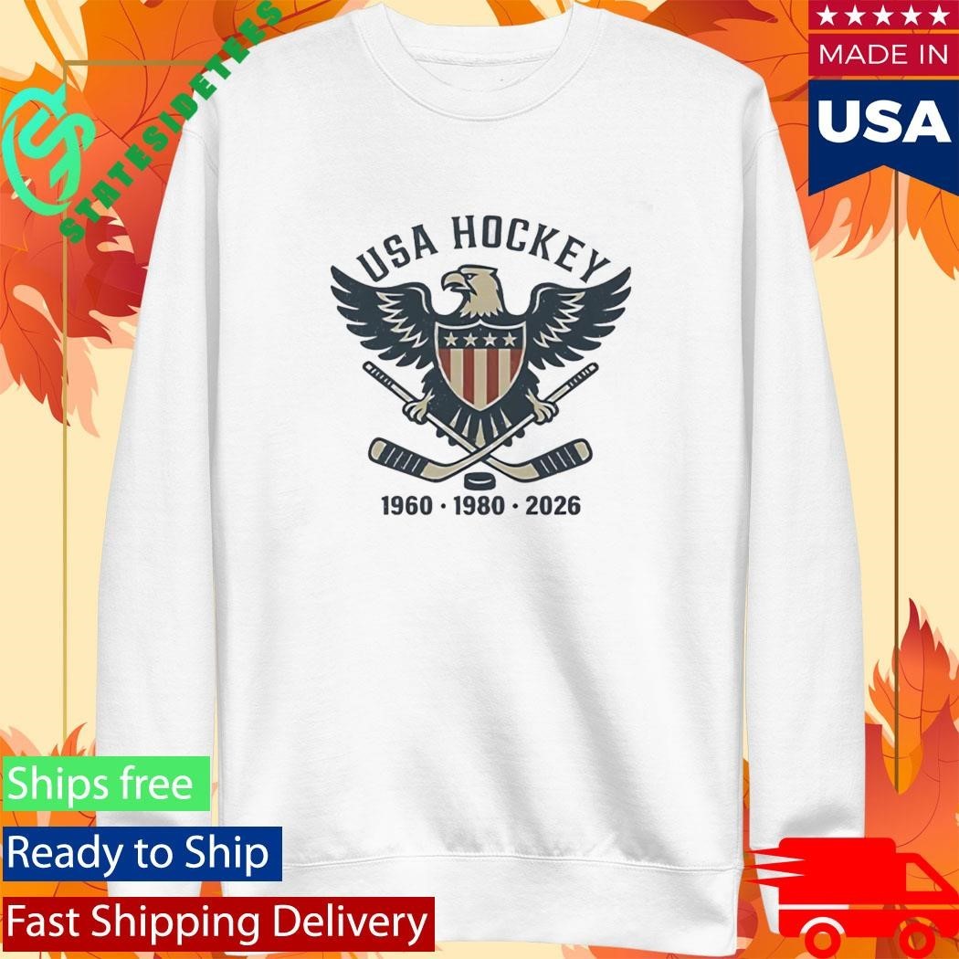 Usa Hockey Eagle 1960 1980 2026 Shirt Unisex , , , Long Sleeve Tee