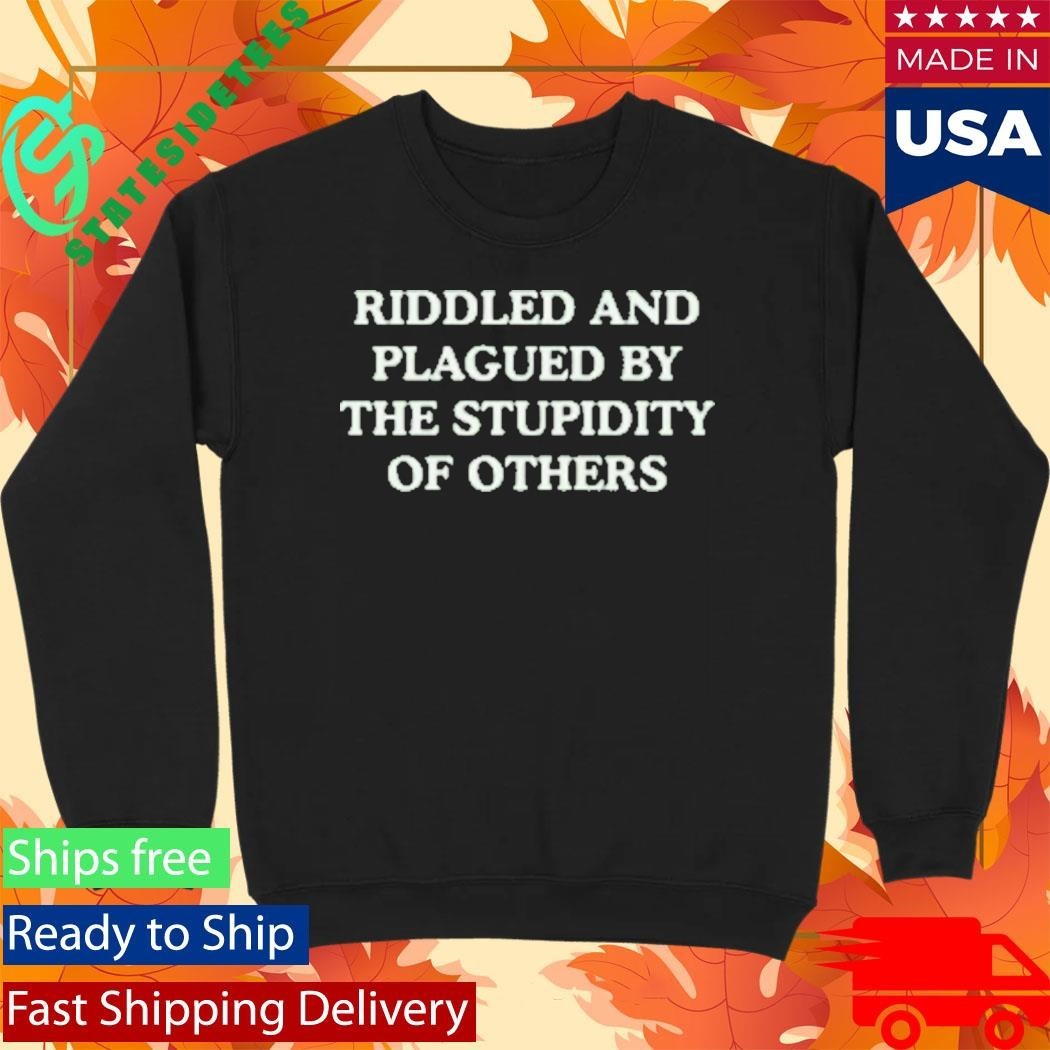 Wit Girl By Mads Mitch Riddled And Plagued Fitted Shirt Unisex , , , Long Sleeve Tee