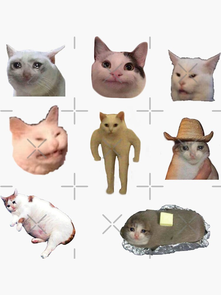 Cat Meme Sticker Bundle by teaisfantastic