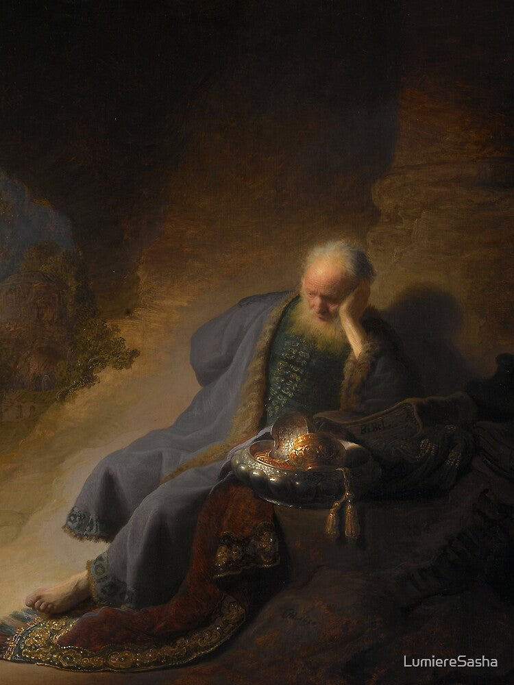 Jeremiah mourning over the Destruction of Jerusalem-Rembrandt by LumiereSasha