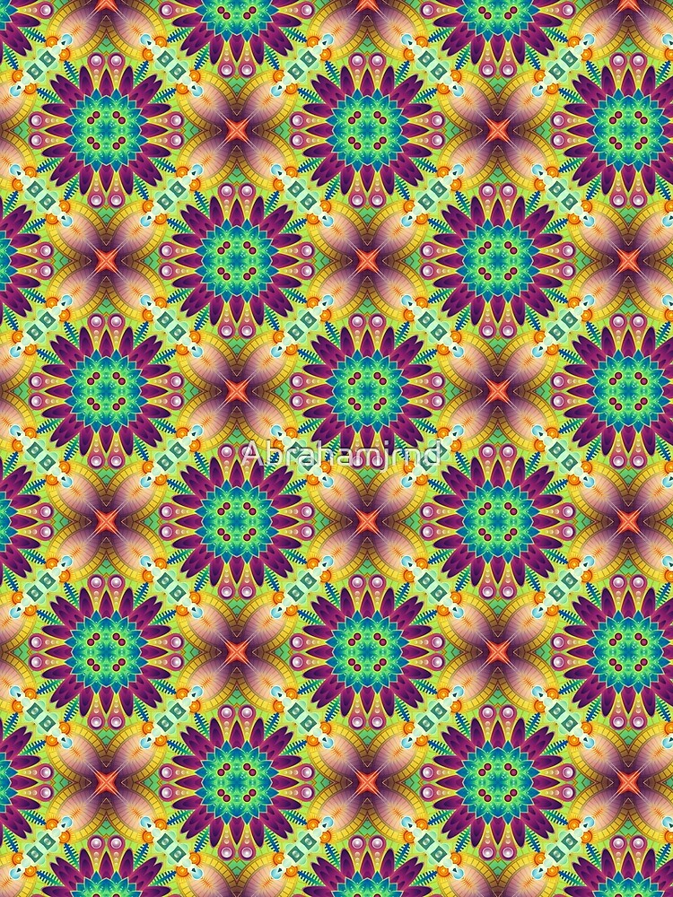 bumper garden colors multi-colored abstract green seamless colorful repeat pattern by Abrahamjrnd