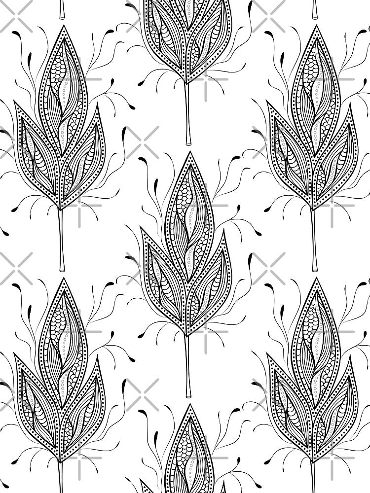 blackwhite flowers by haroulita