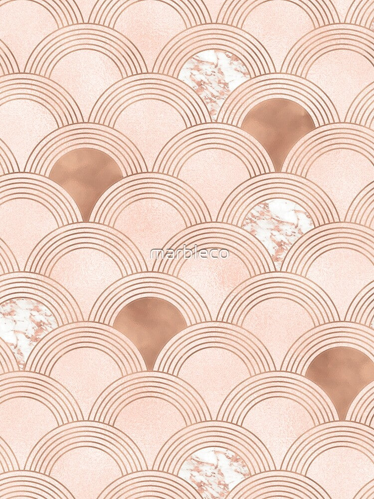 Elegant marble cotton candy fans in rose gold by marbleco