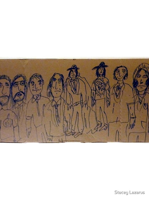 * men on cardboard by Stacey Lazarus