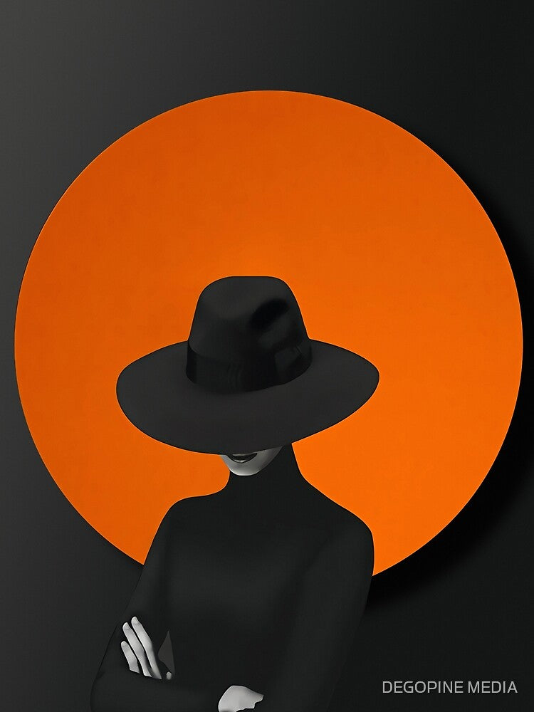 THE WOMAN WITH HAT, PRINT DESIGN by DegoPine  Art Studio