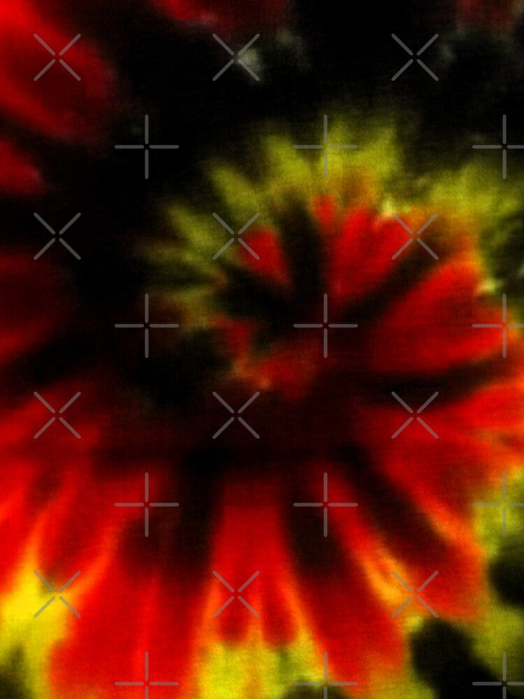 Yellow, Red, and Black Spiral Tie Dye by StarsForgers