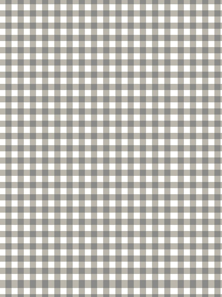 Modern Grey and White Gingham Checkered Grid Pattern by BriSher