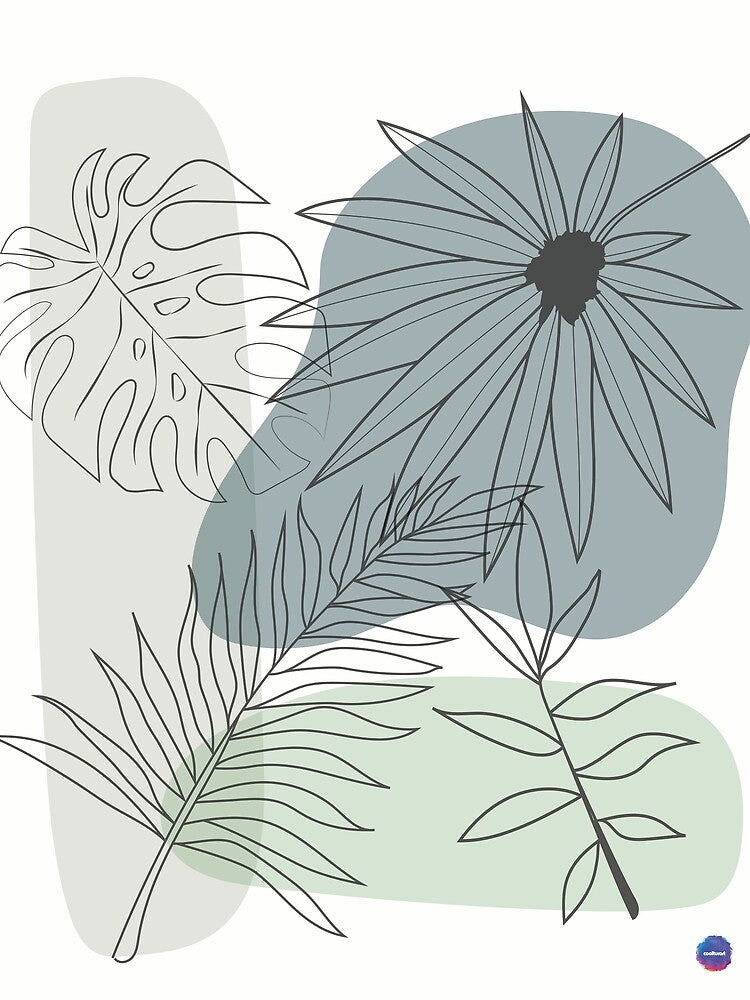Tropical Plants Cold Tones by coolturart