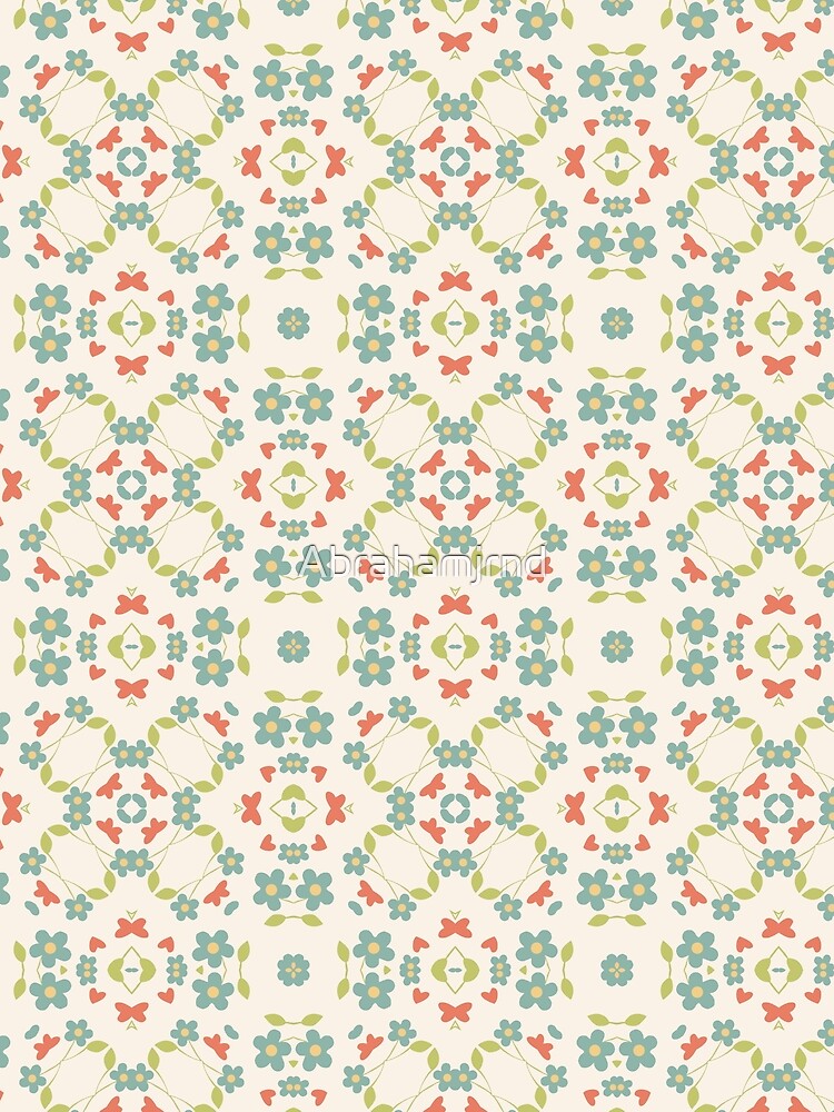 floral art pattern seamless colorful repeat by Abrahamjrnd