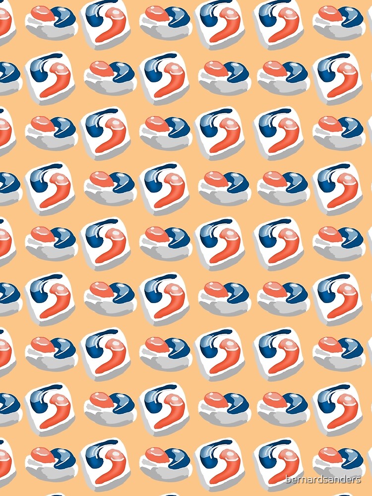 Tide Pods Challenge Repeating Pattern Orange Background Meme by bernardsanders