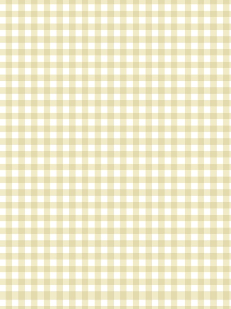 Beige and White Gingham Checkered Grid Fabric Pattern by BriSher