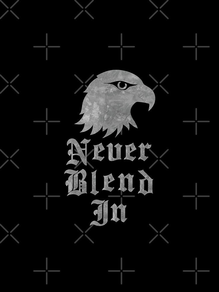 Never Blend In Falcon Streetwear Hoodie Design by quietvisualsco