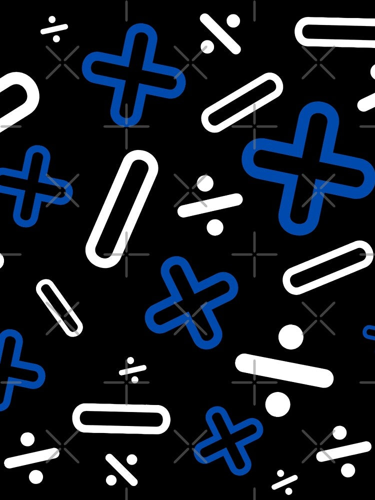 Blue Black White Math Design by jaguarcliff