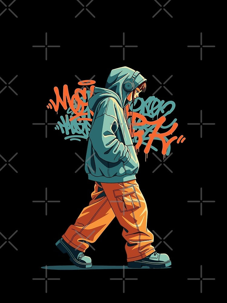 Urban Skater Girl Urban Streetwear Art by NMBaker