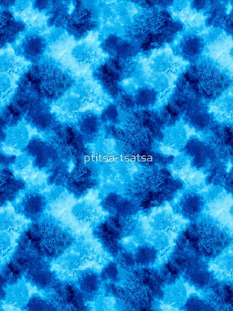 Deep Night, Watercolor Abstract Pattern Navy Blue Indigo by ptitsa-tsatsa