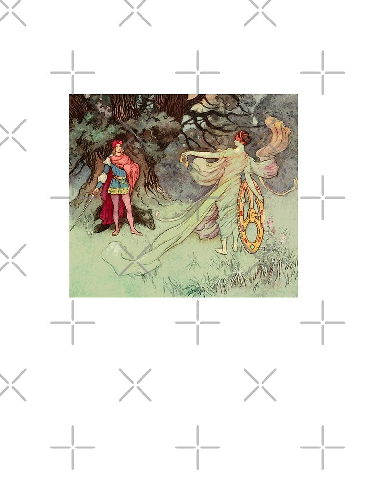 The Lady Then Gave Him a Purse Vintage Illustration Warwick Goble by Bellathewilde